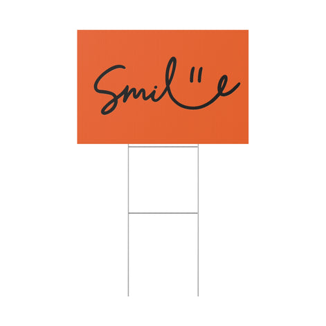 Orange Smile Yard Sign