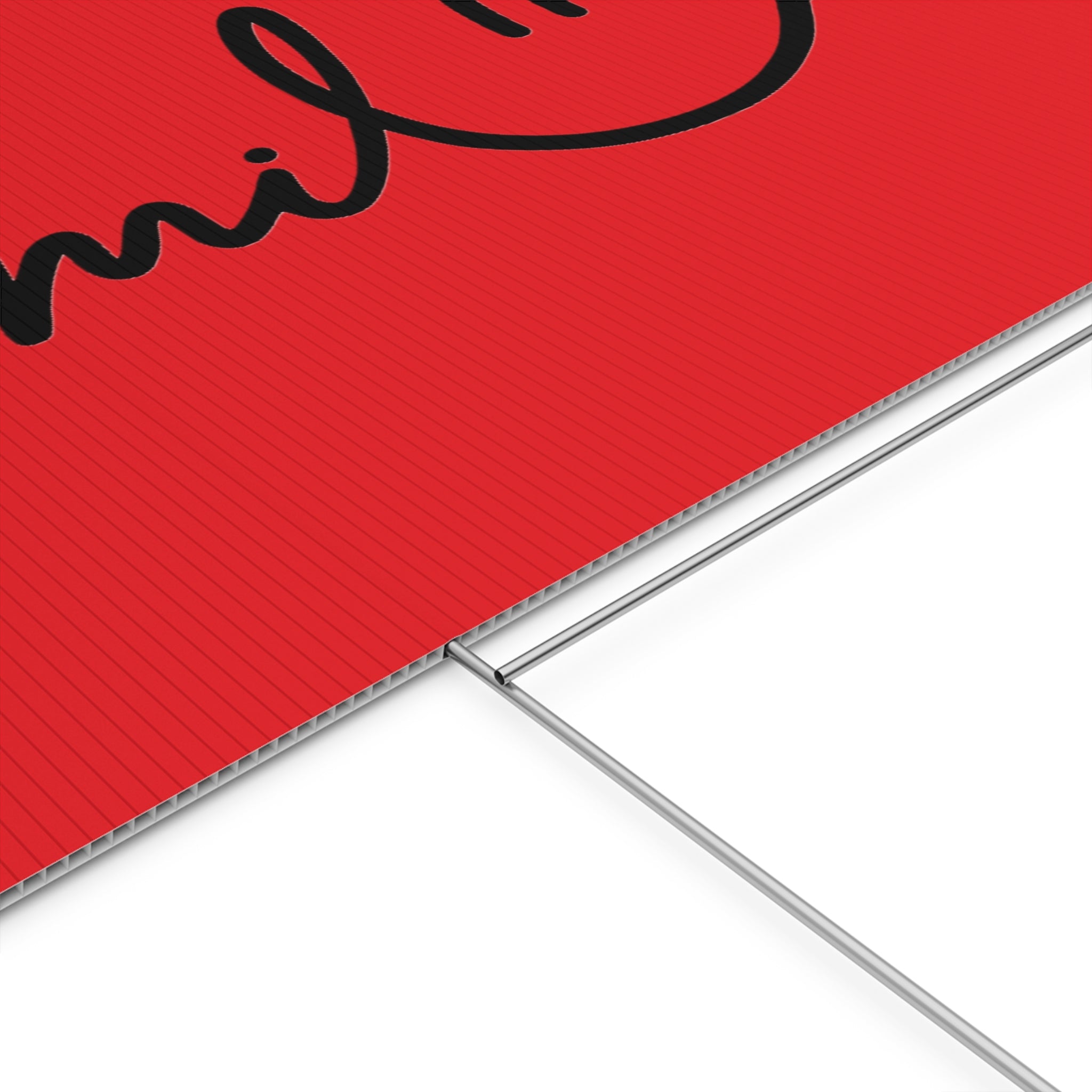 Red Smile Yard Sign