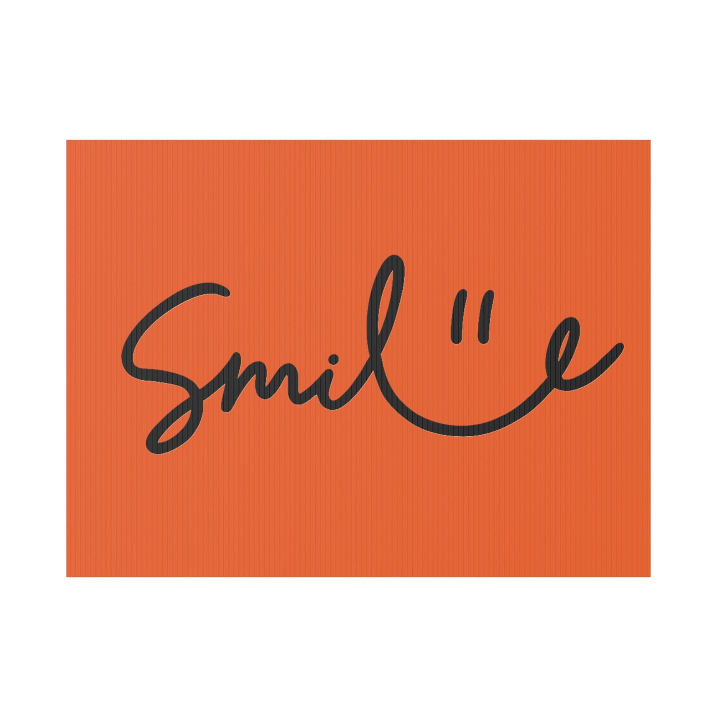 Orange Smile Yard Sign