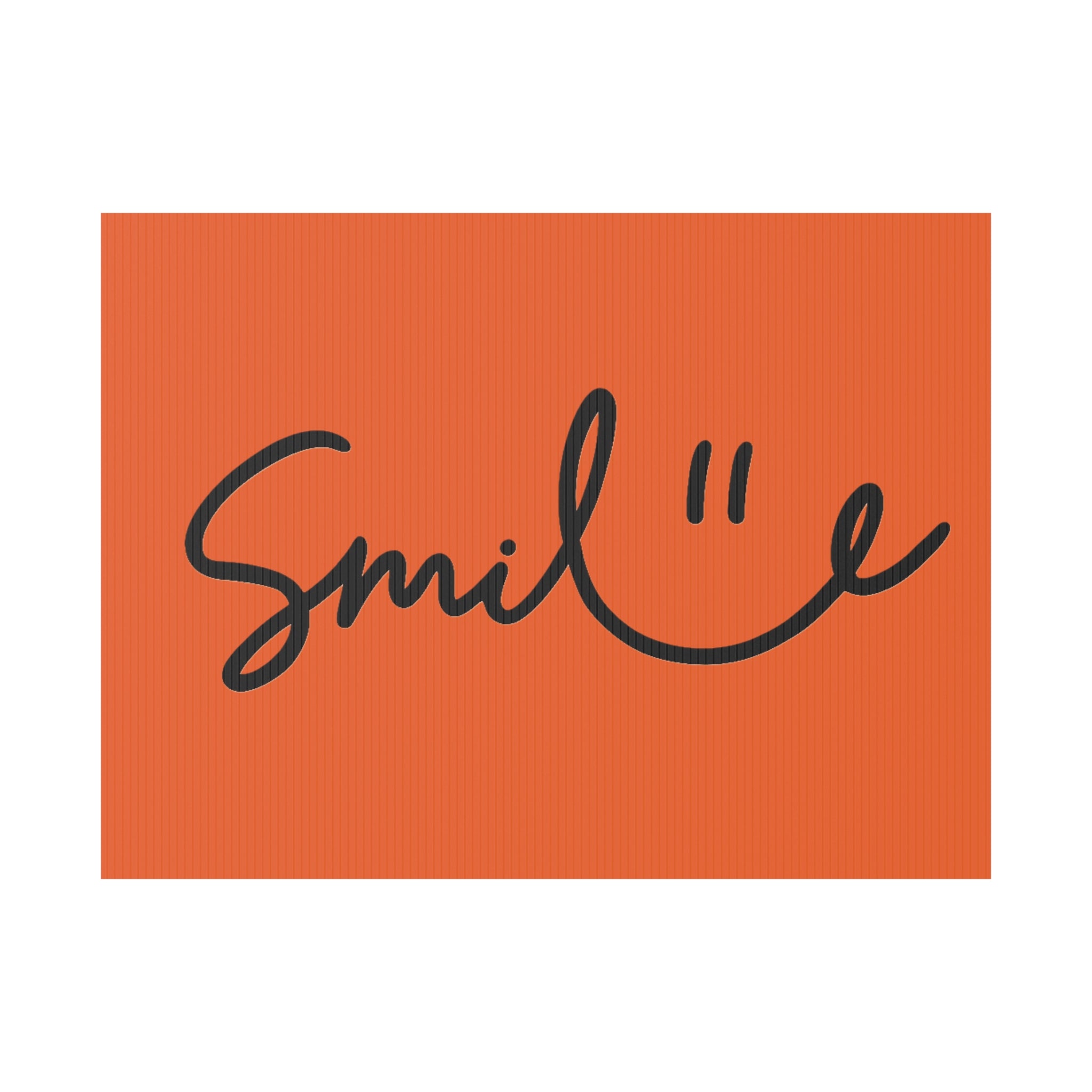 Orange Smile Yard Sign