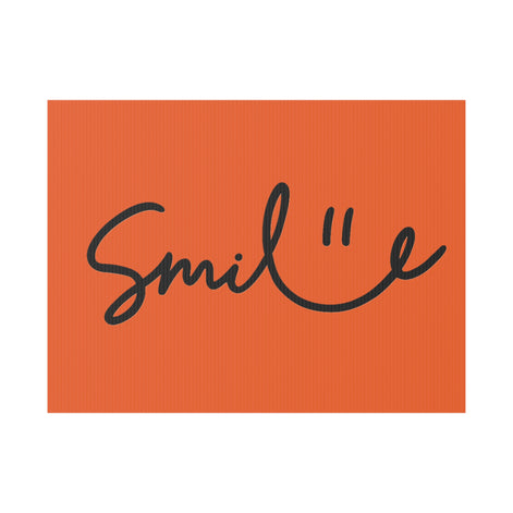 Orange Smile Yard Sign
