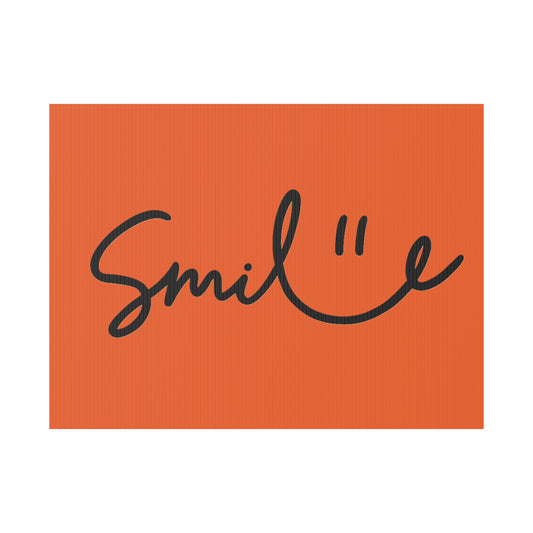 Orange Smile Yard Sign
