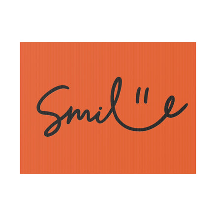 Orange Smile Yard Sign