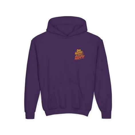 Youth Hoodie — "Do More of What Makes You Happy" Positive Graphic