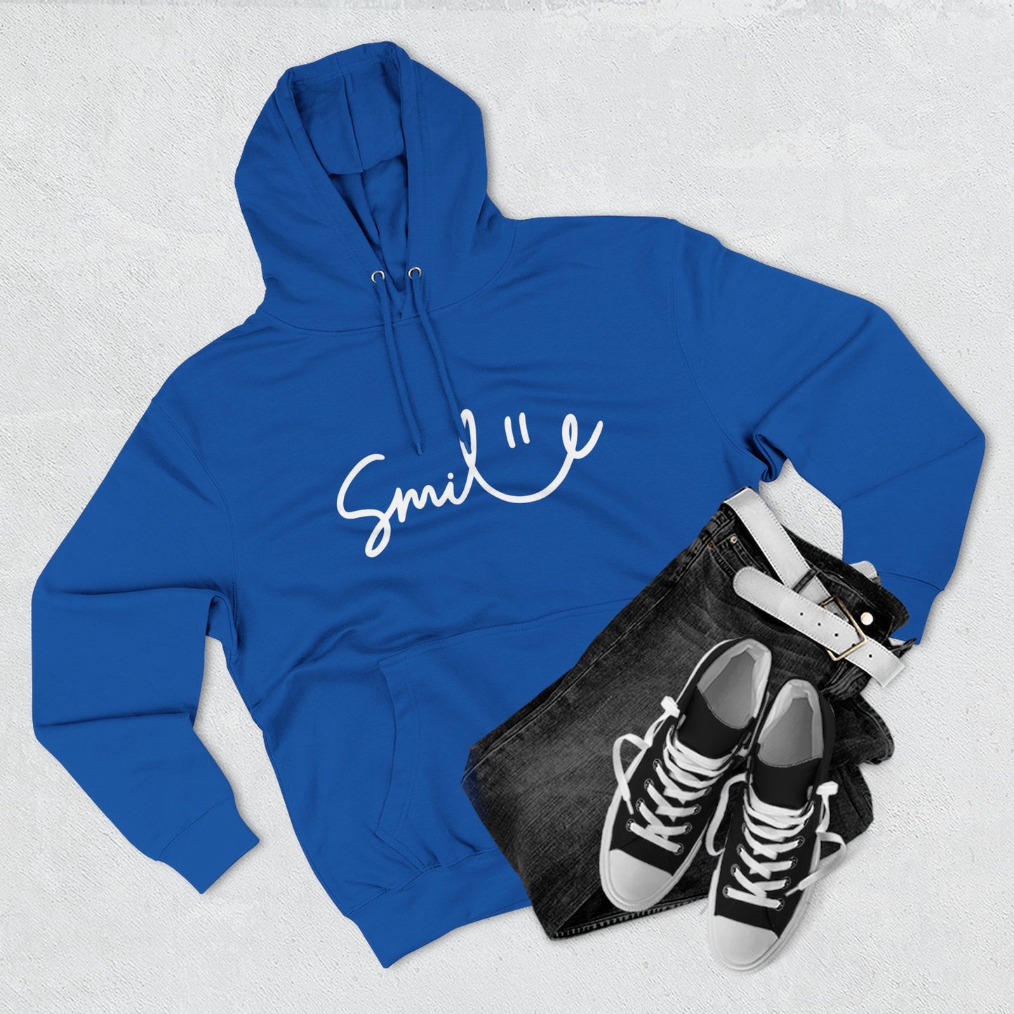 Smile Fleece Hoodie - Cozy and Stylish Pullover for Everyday Comfort