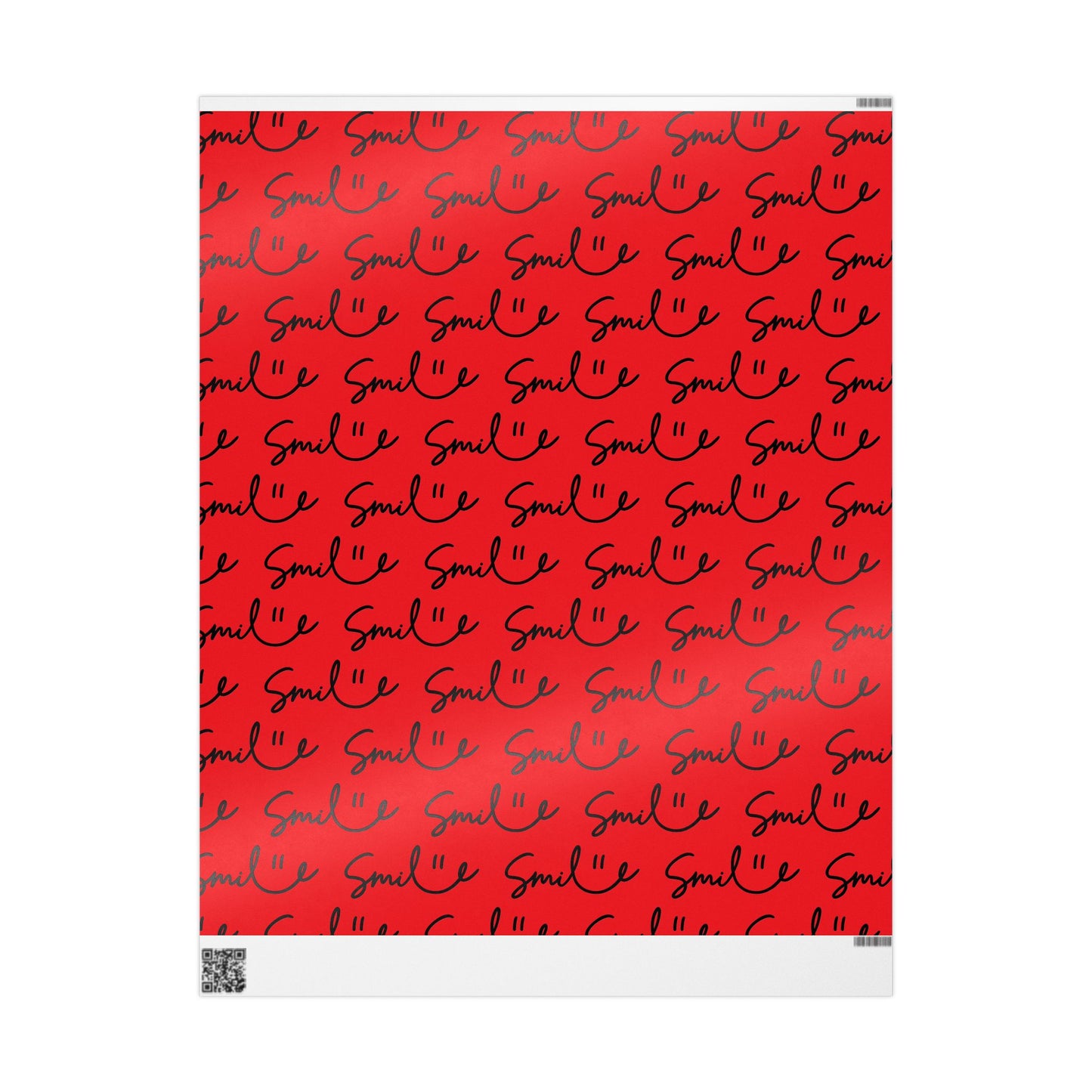Red/Black Smile Stylish Gift Wrapping Paper for Any Occasion