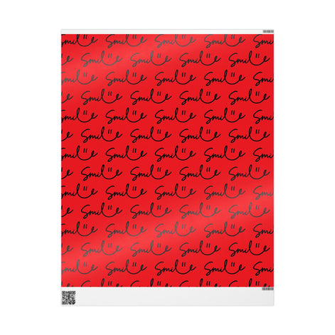 Red/Black Smile Stylish Gift Wrapping Paper for Any Occasion