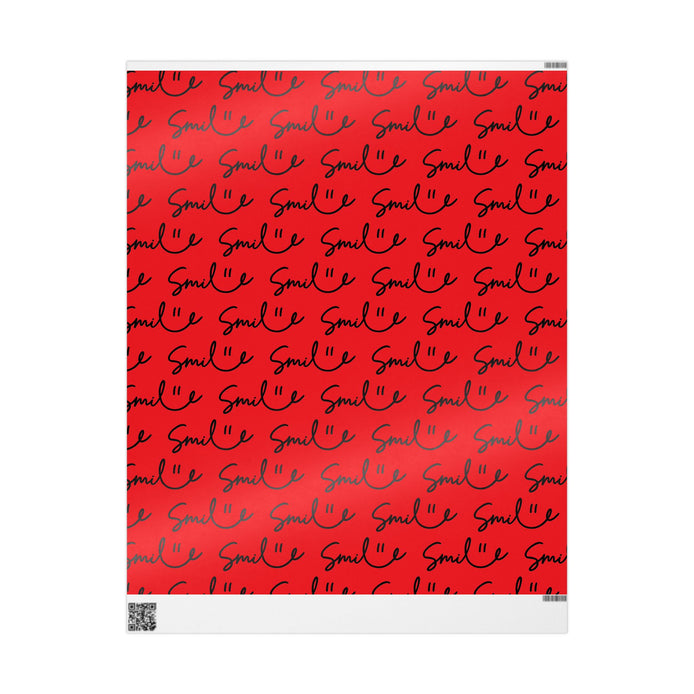 Red/Black Smile Stylish Gift Wrapping Paper for Any Occasion
