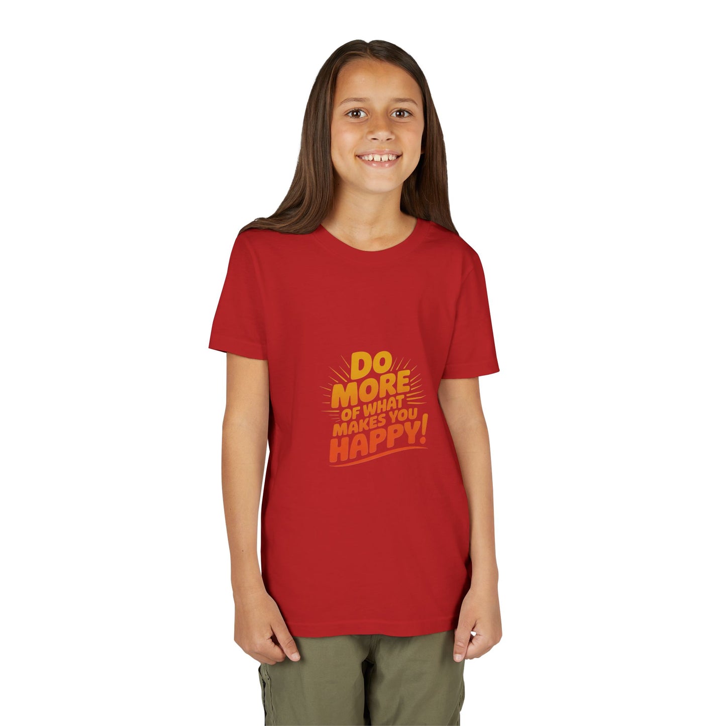 Youth Tee — “Do More of What Makes You Happy!” Positive Graphic Kids T‑Shirt