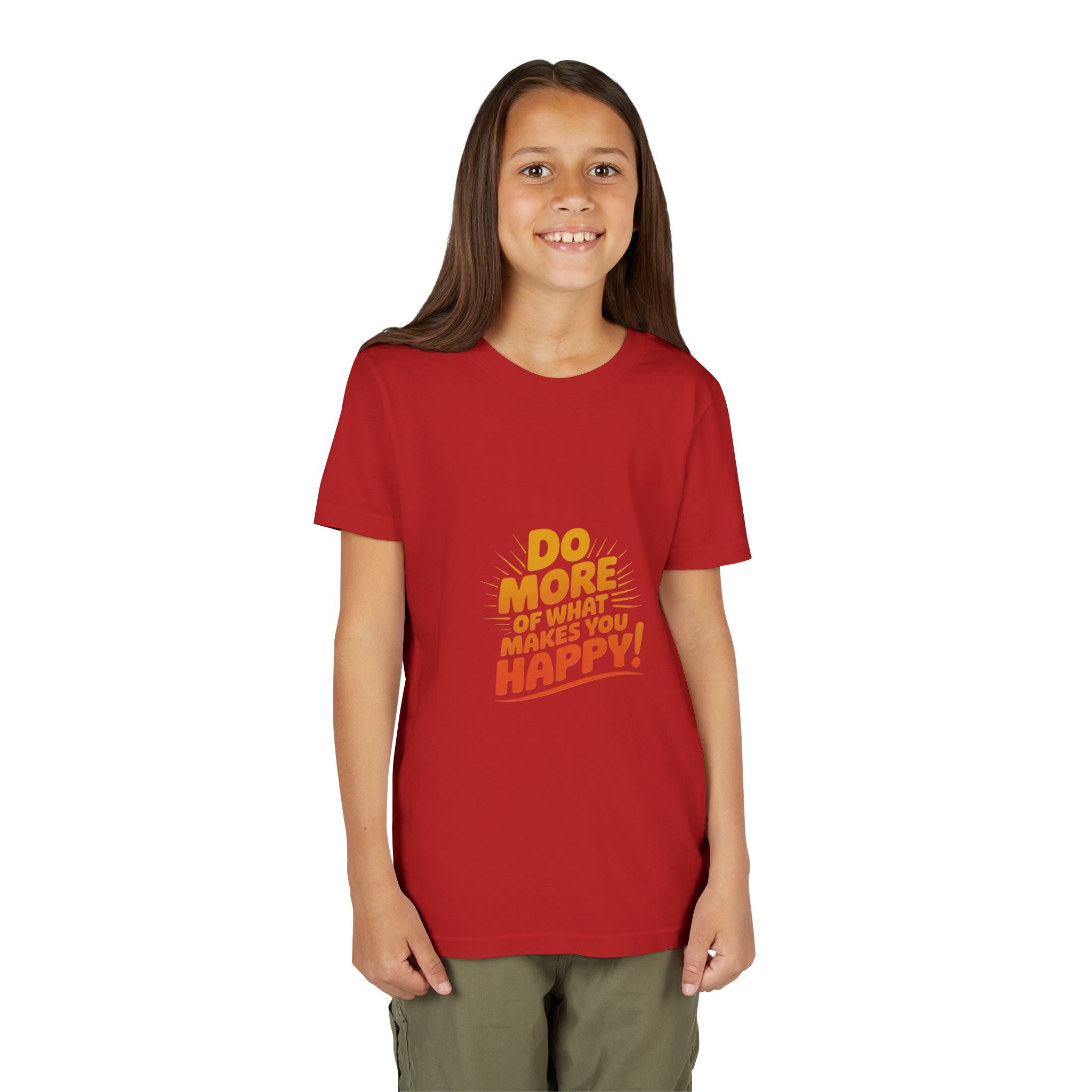 Youth Tee — “Do More of What Makes You Happy!” Positive Graphic Kids T‑Shirt