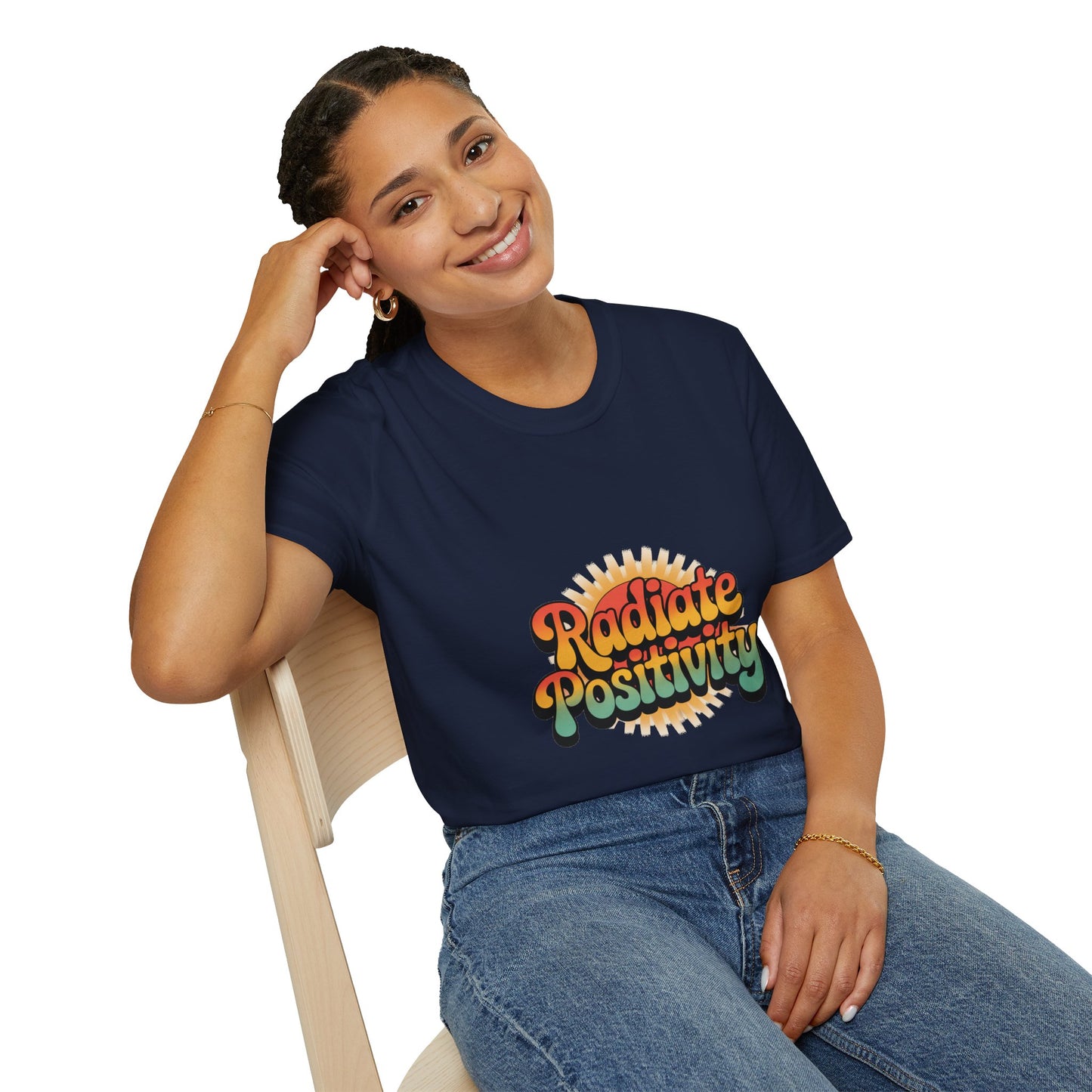 Radiate Positivity Unisex Softstyle T-Shirt - Feel Good Vibes