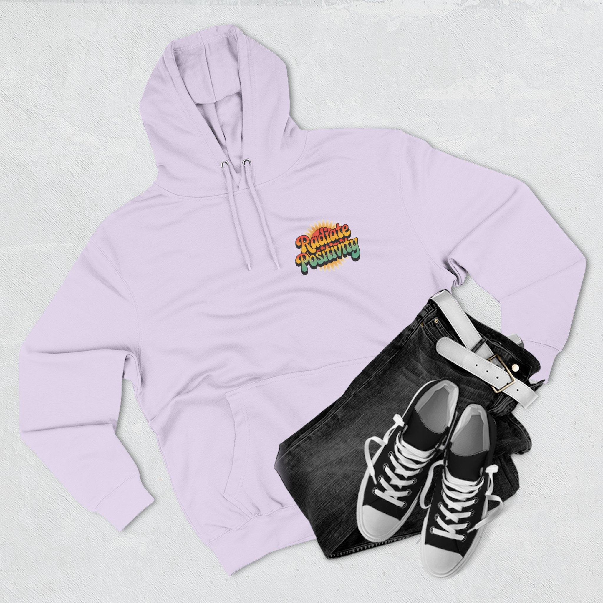 Radiate Positivity Three-Panel Fleece Hoodie
