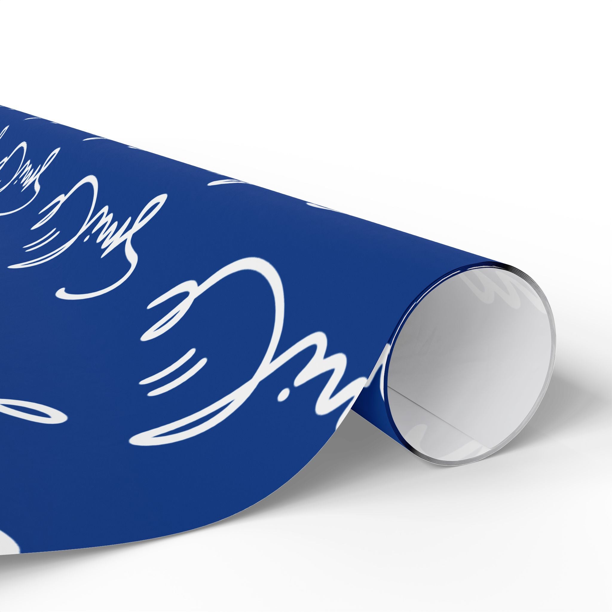 Dark Blue Smile Stylish Gift Wrapping Paper for Any Occasion