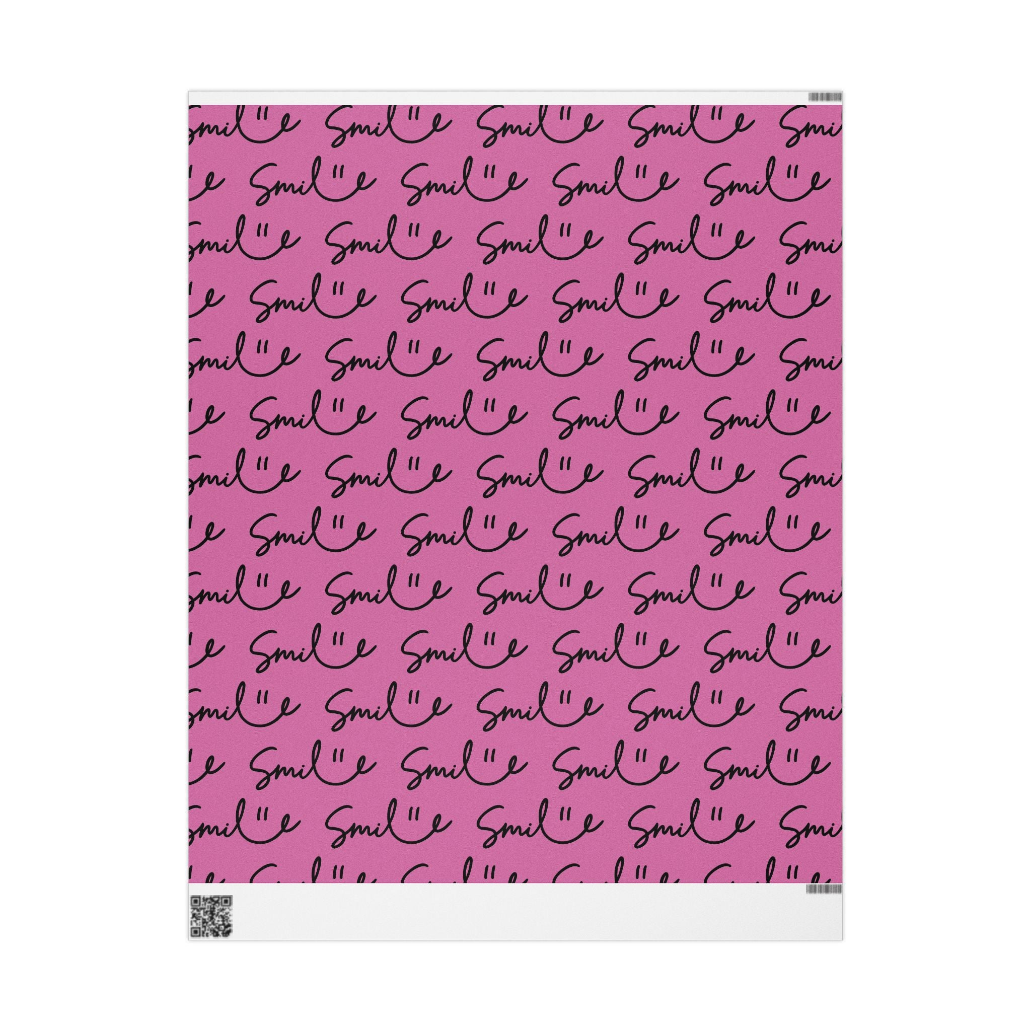 Light Pink/Black Smile Stylish Gift Wrapping Paper for Any Occasion