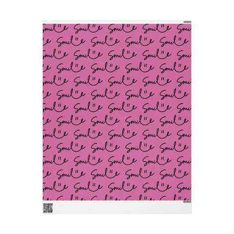 Light Pink/Black Smile Stylish Gift Wrapping Paper for Any Occasion