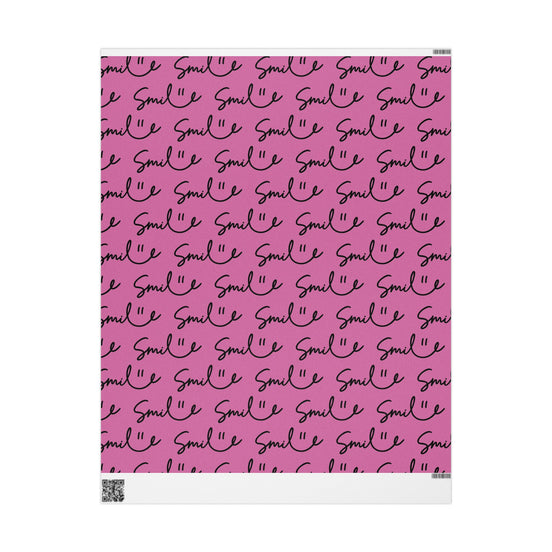 Light Pink/Black Smile Stylish Gift Wrapping Paper for Any Occasion