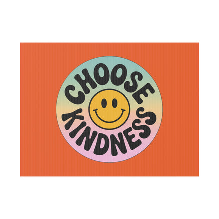 Orange Joyful Choose Kindness Plastic Yard Sign