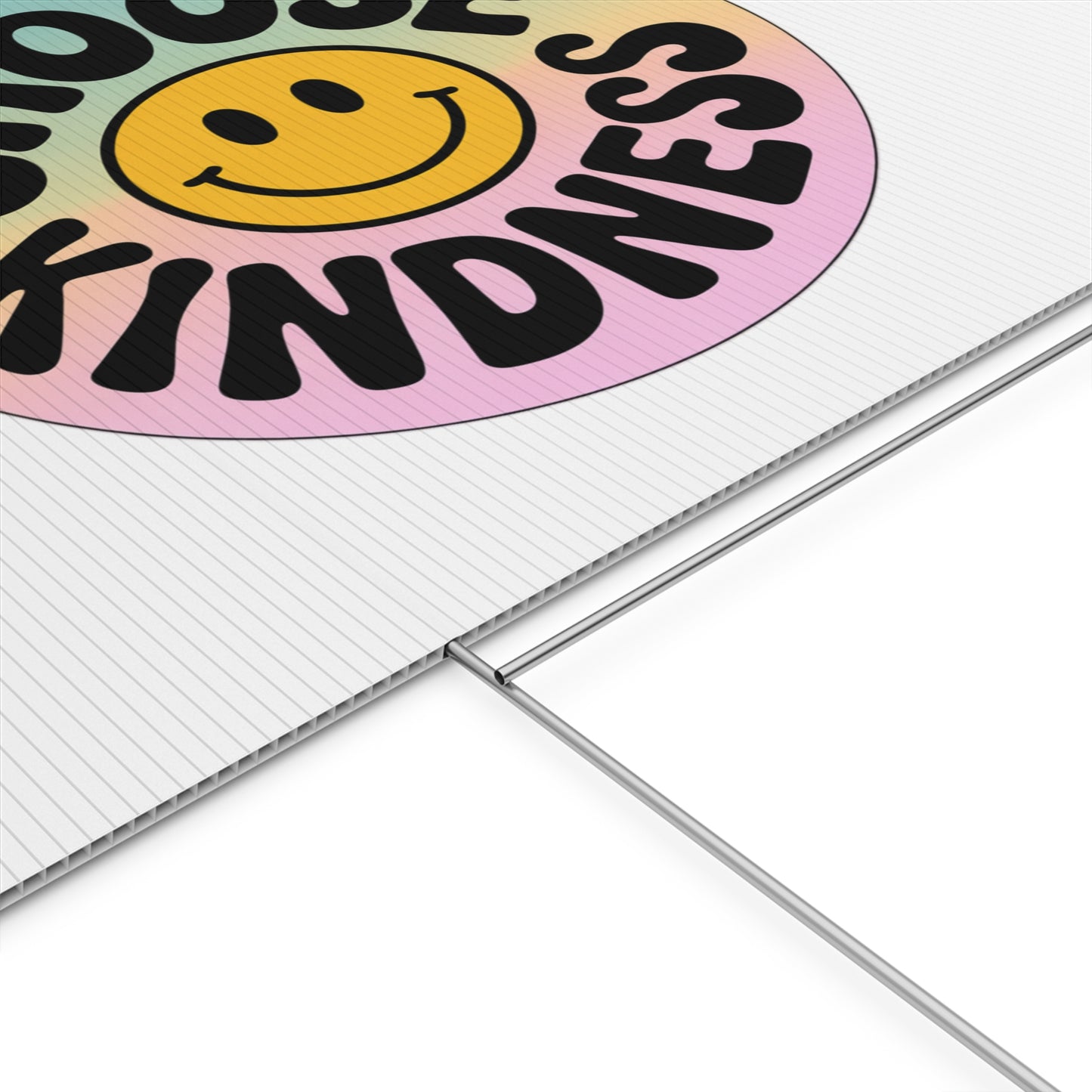 Joyful Choose Kindness Plastic Yard Sign