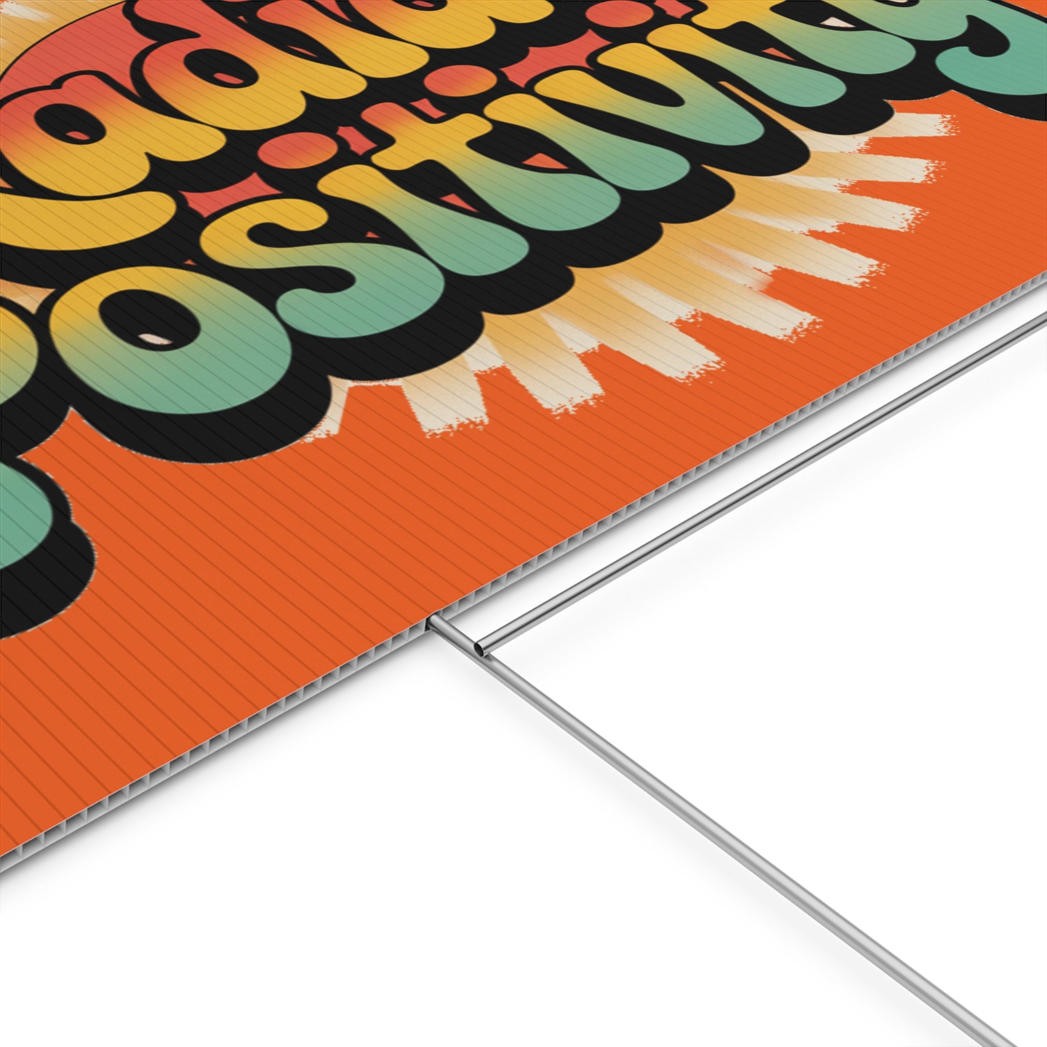 Orange Radiate Positivity Yard Sign