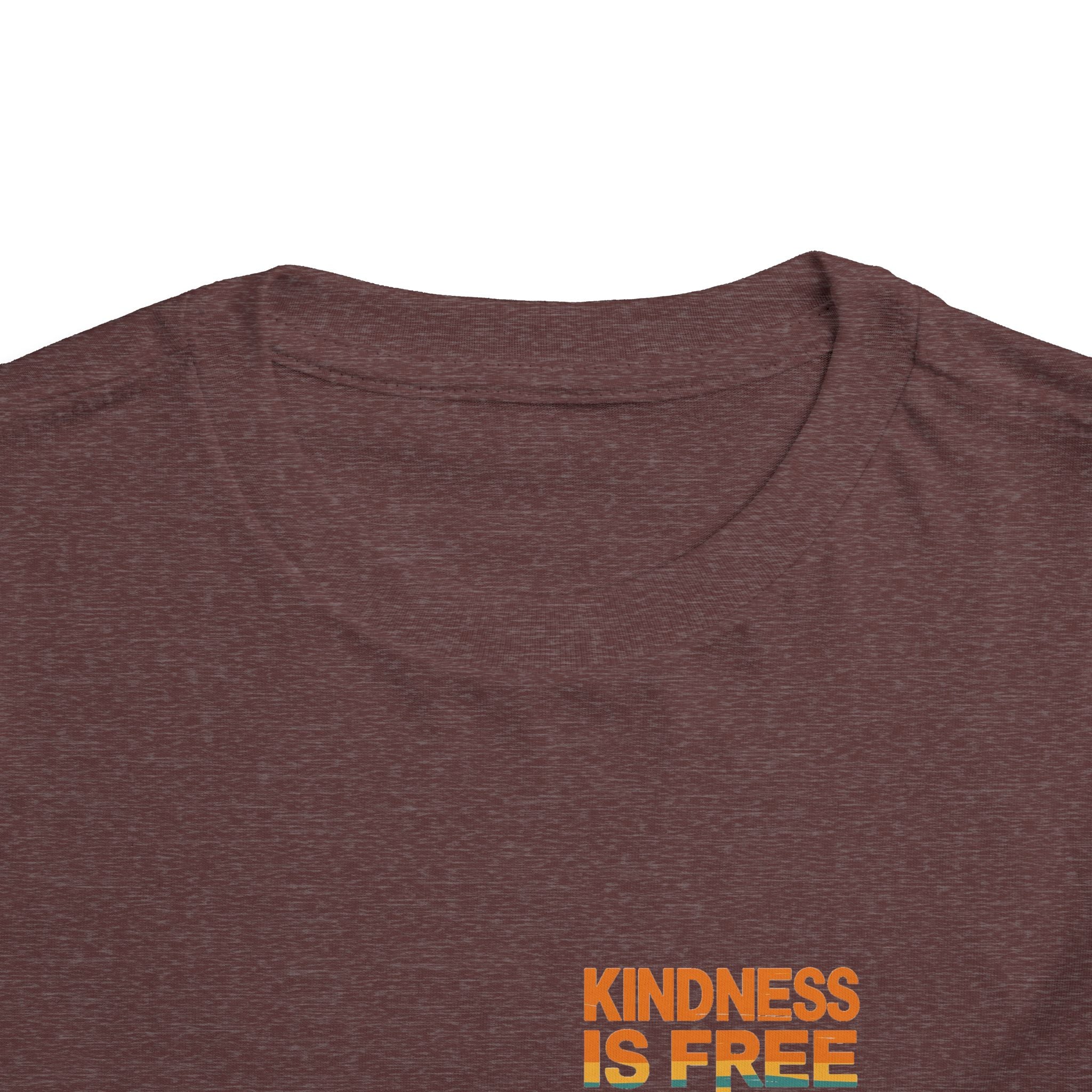 Toddler Short Sleeve Tee - Kindness Is Free Peace Design