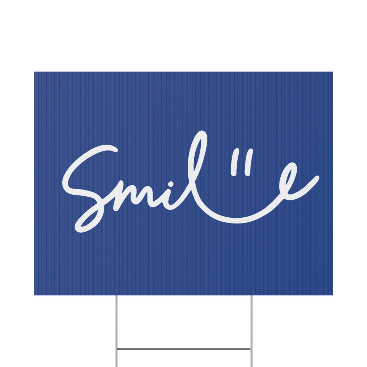 Dark Blue Smile Yard Sign