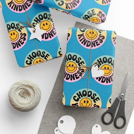 Turquoise Choose Kindness Wrapping Papers