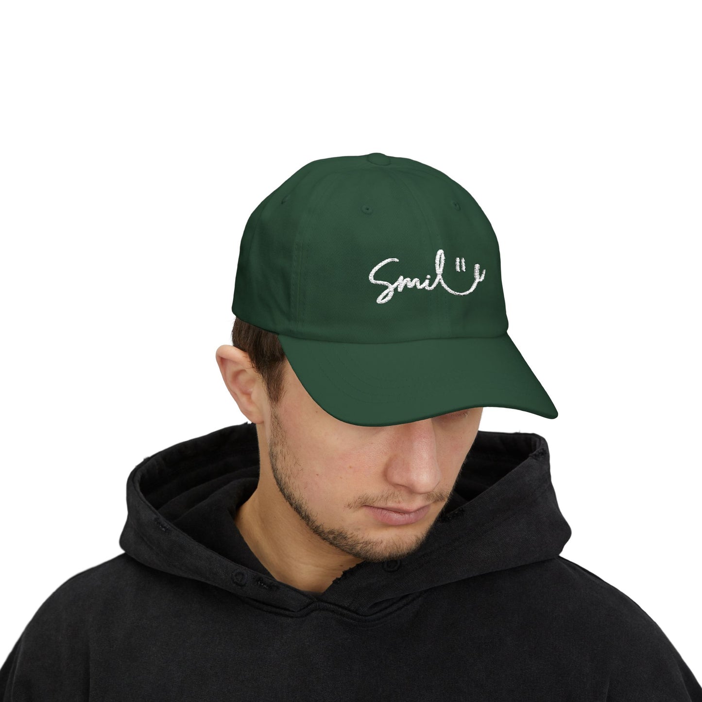 Smile Dad Cap — Embroidered Smile Face Baseball Hat