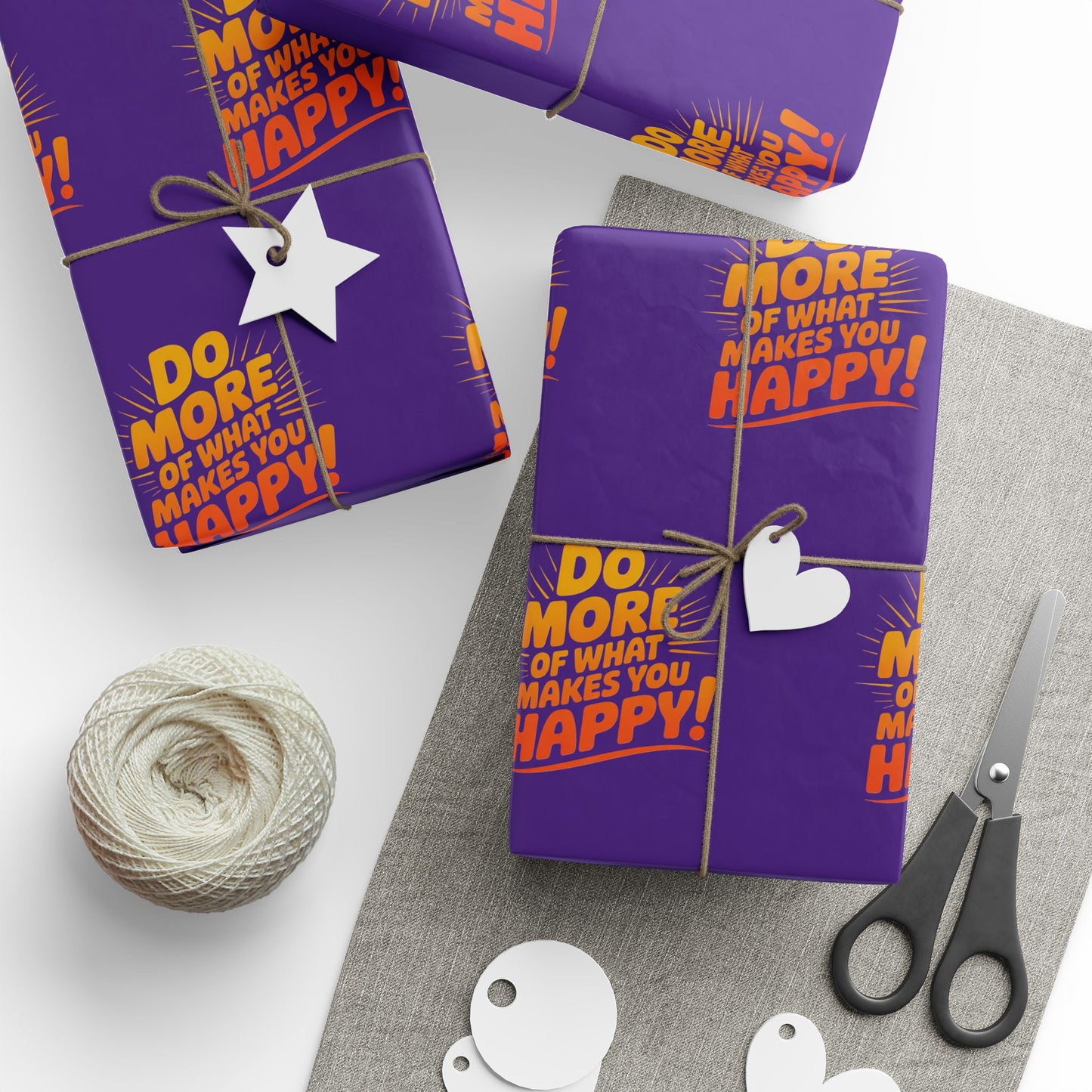 Wrapping Paper — 'Do More of What Makes You Happy' Gift Wrap