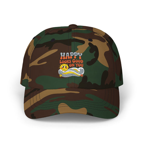 'Happy Looks Good On You' Smiley Retro Dad Hat