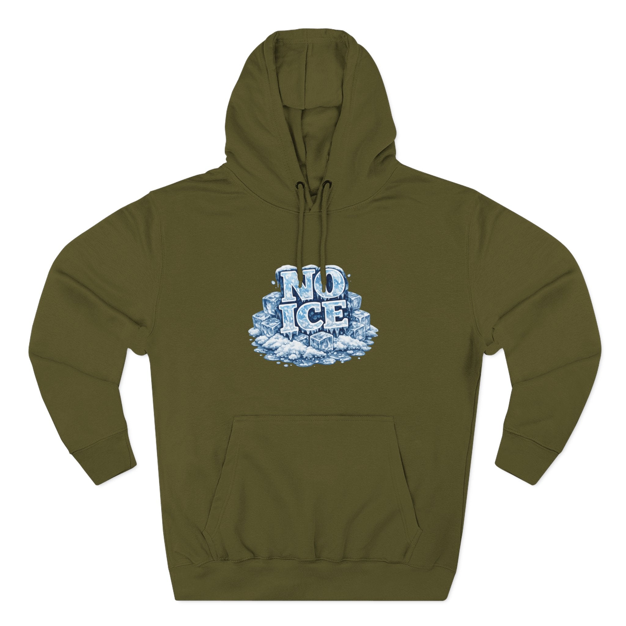 No ICE Graphic Hoodie — Funny Winter Climate Change Sweatshirt
