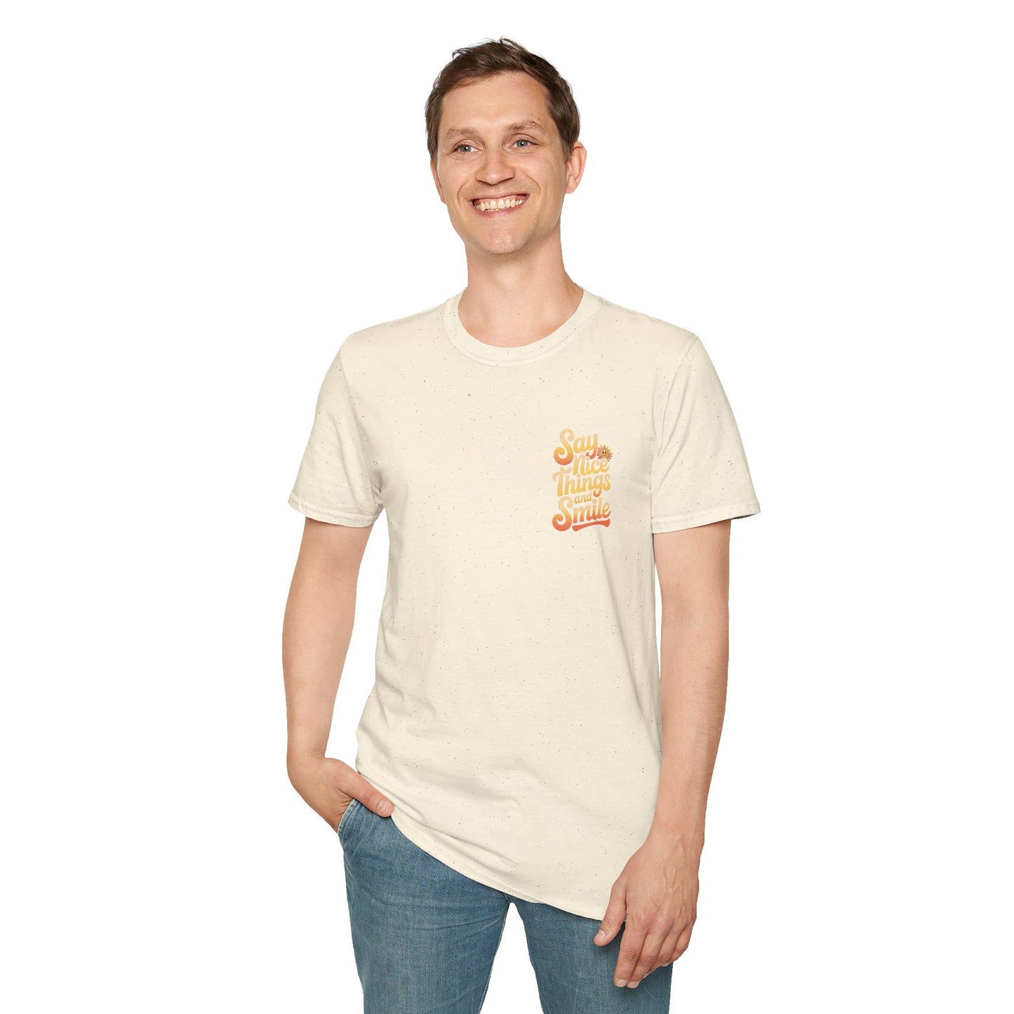 Positive Vibes Unisex Softstyle T-Shirt - "Say Nice Things and Smile"