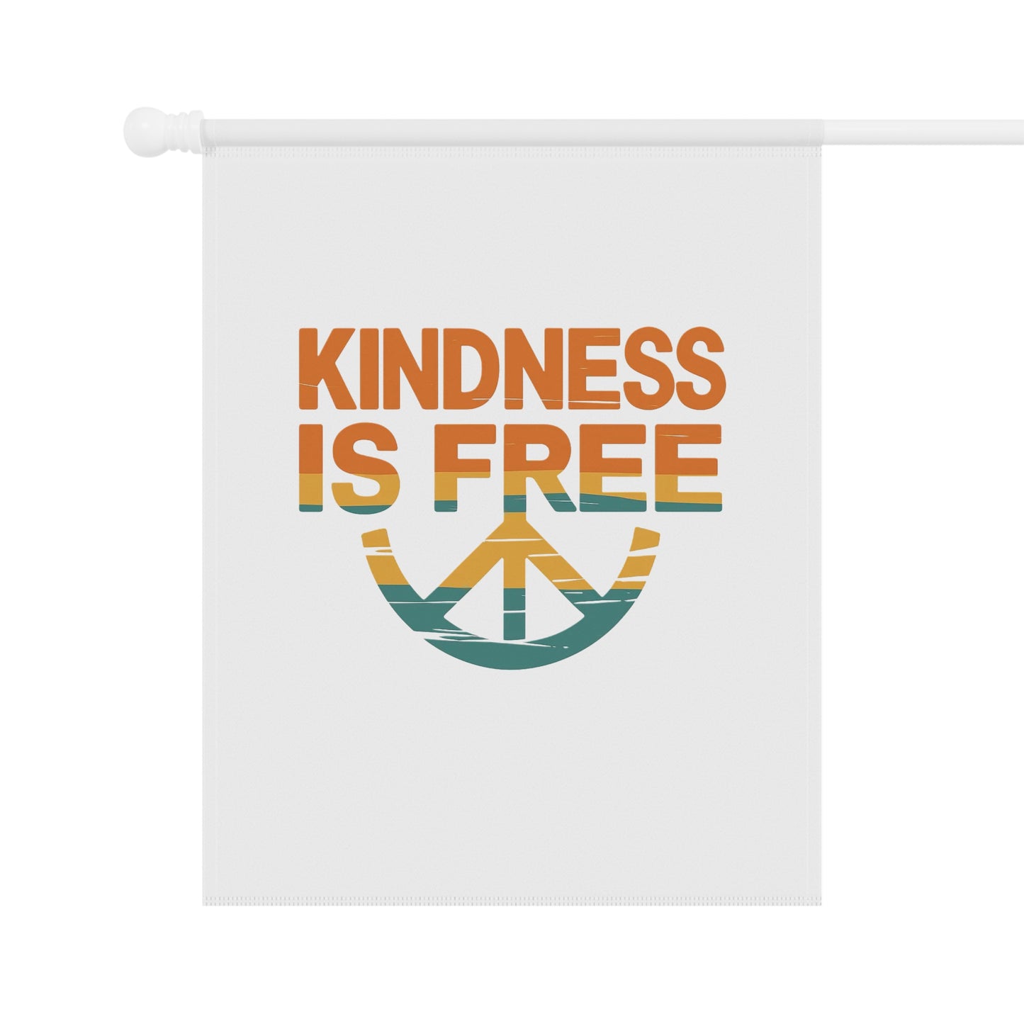 Garden & House Banner - 'Kindness is Free' Peace Sign Décor