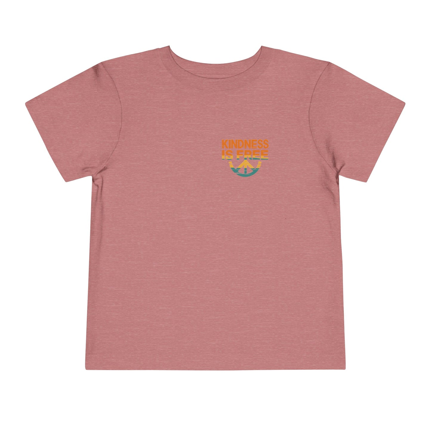 Toddler Short Sleeve Tee - Kindness Is Free Peace Design