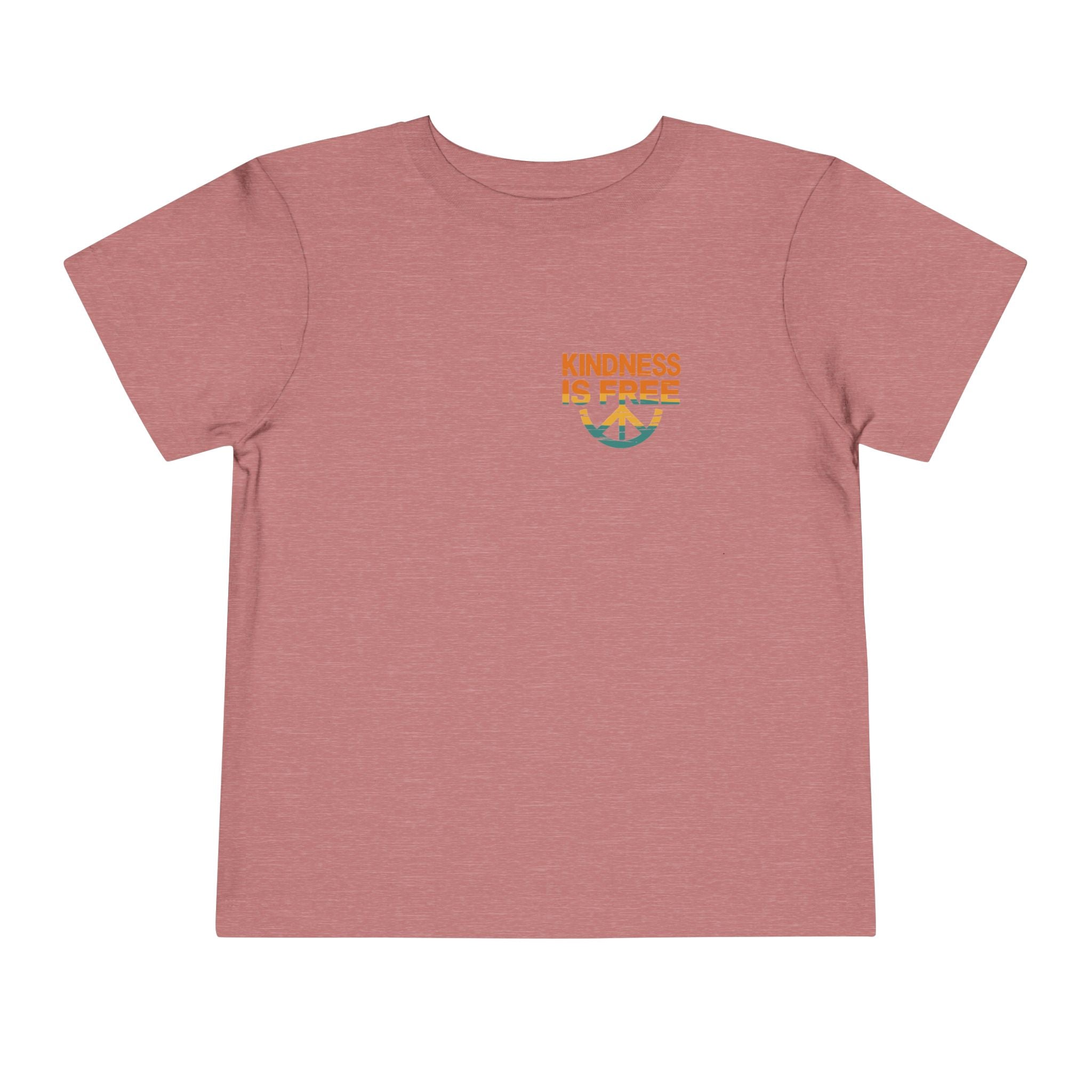 Toddler Short Sleeve Tee - Kindness Is Free Peace Design