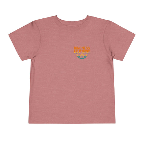 Toddler Short Sleeve Tee - Kindness Is Free Peace Design