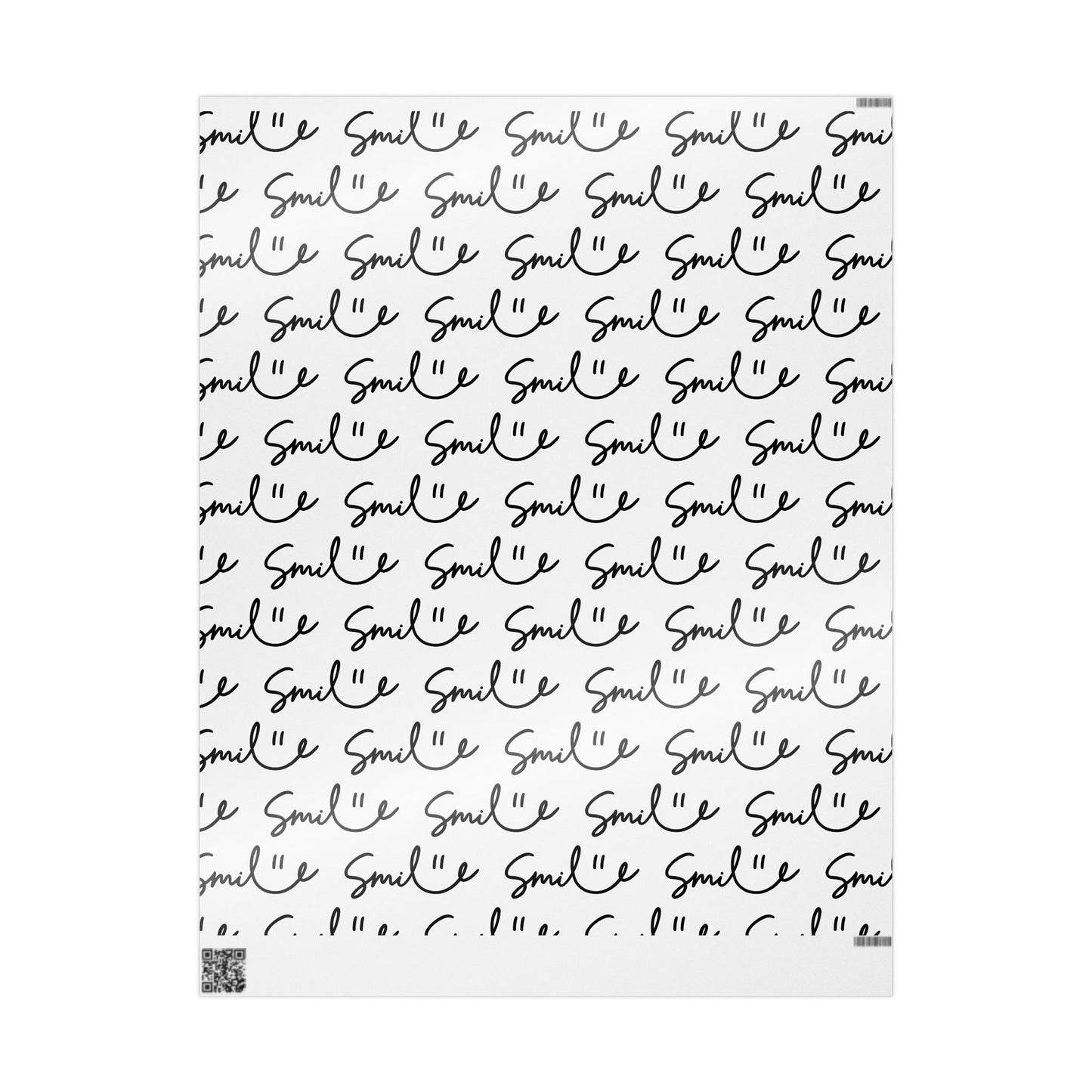 White/Black Smile Stylish Gift Wrapping Paper for Any Occasion