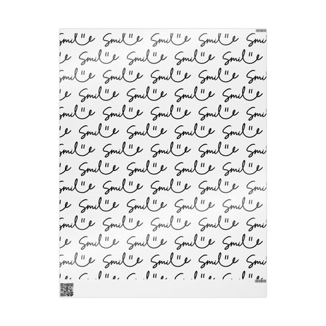 White/Black Smile Stylish Gift Wrapping Paper for Any Occasion