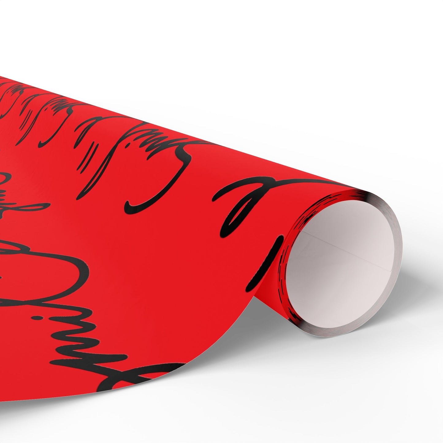 Red/Black Smile Stylish Gift Wrapping Paper for Any Occasion