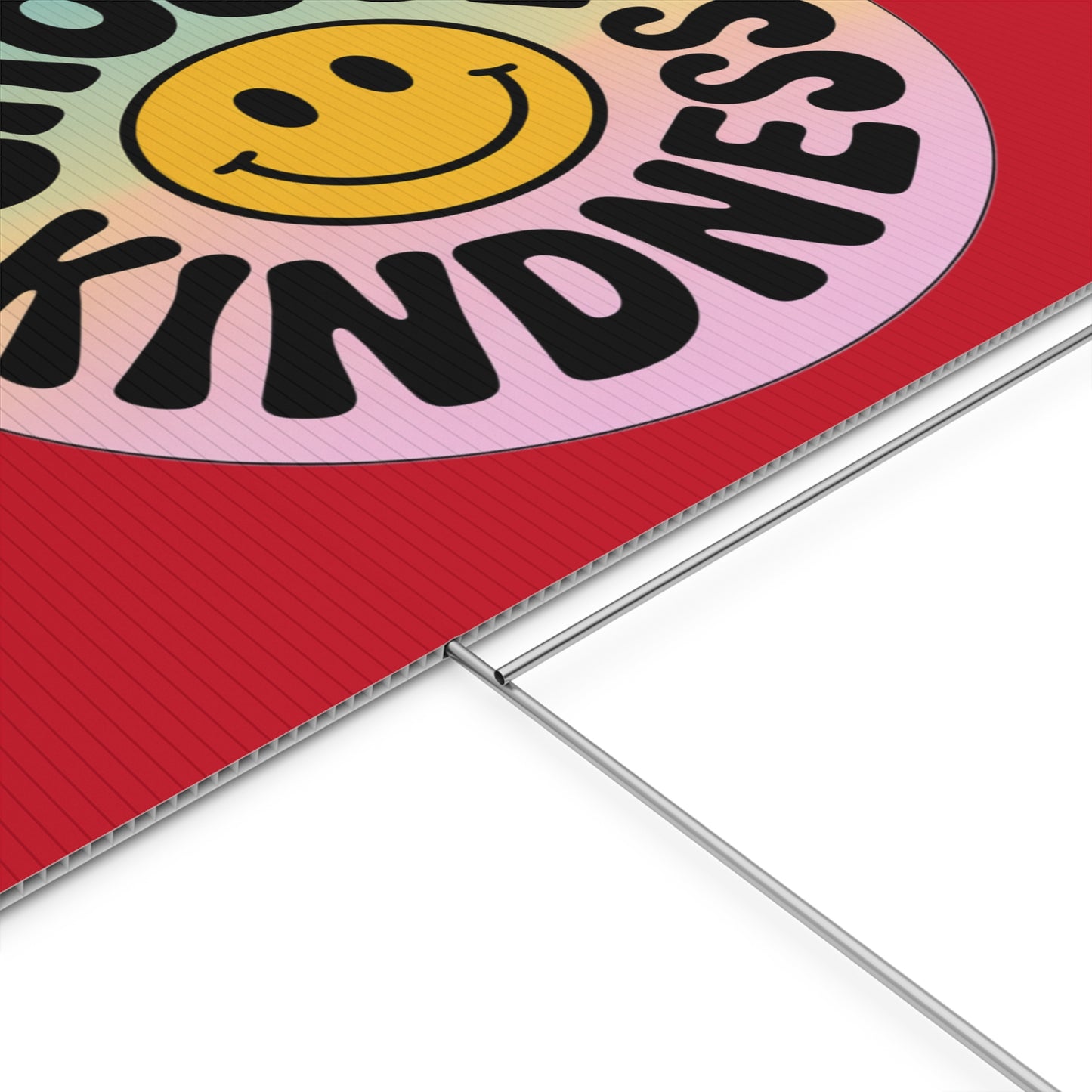 Dark Red of Joyful Choose Kindness Plastic Yard Sign