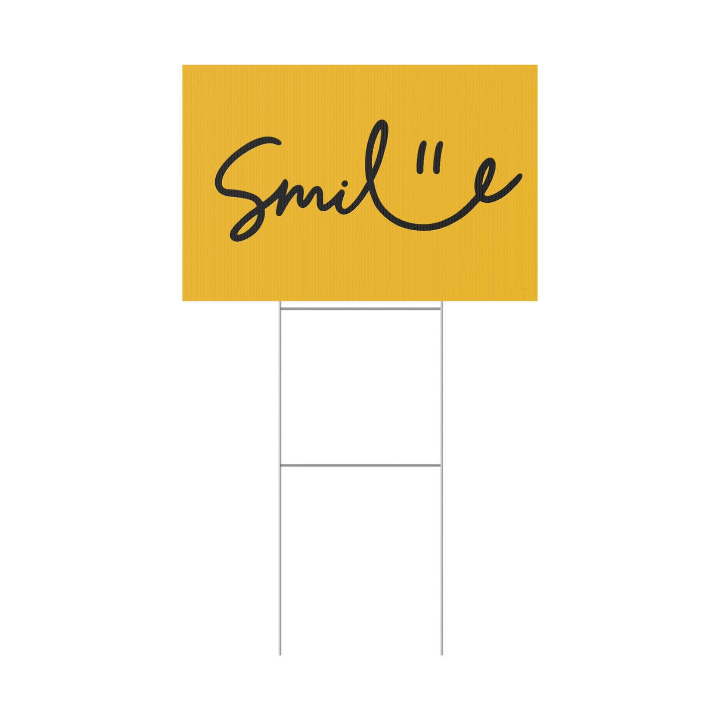 Yellow Smile Yard Sign