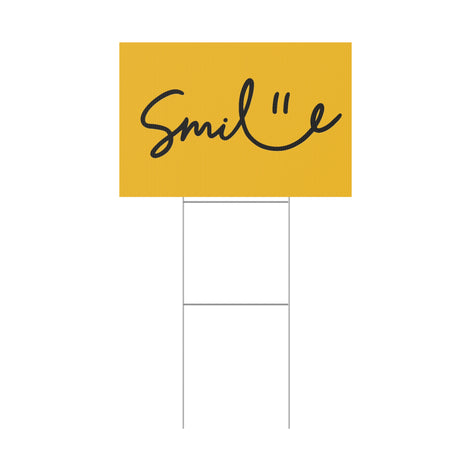 Yellow Smile Yard Sign