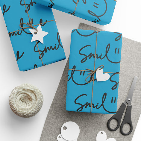 Turquoise Smile Stylish Gift Wrapping Paper for Any Occasion