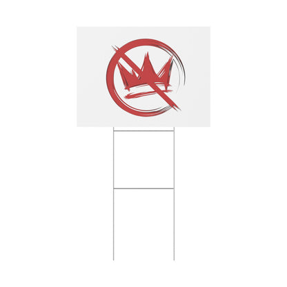 No Kings in the United States yard sign
