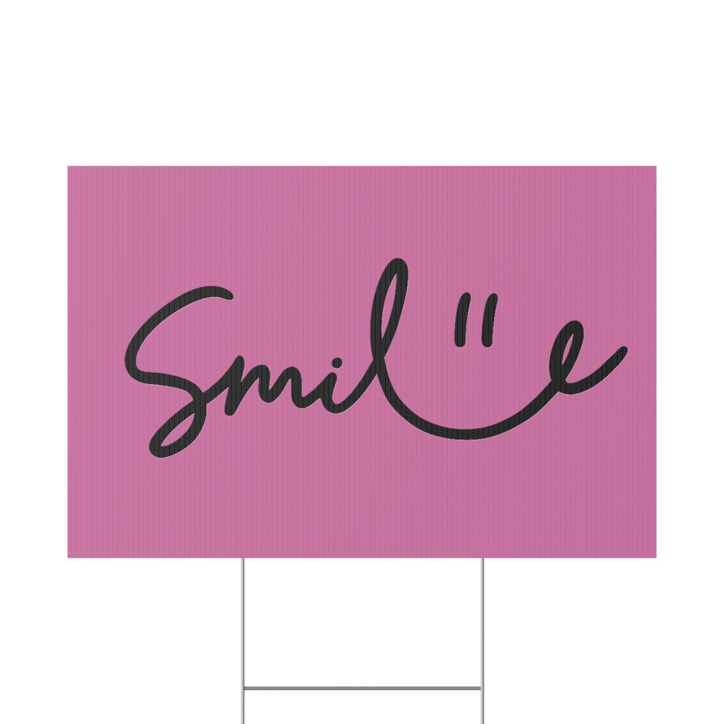Light Pink Smile Yard Sign