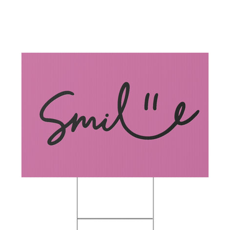Light Pink Smile Yard Sign