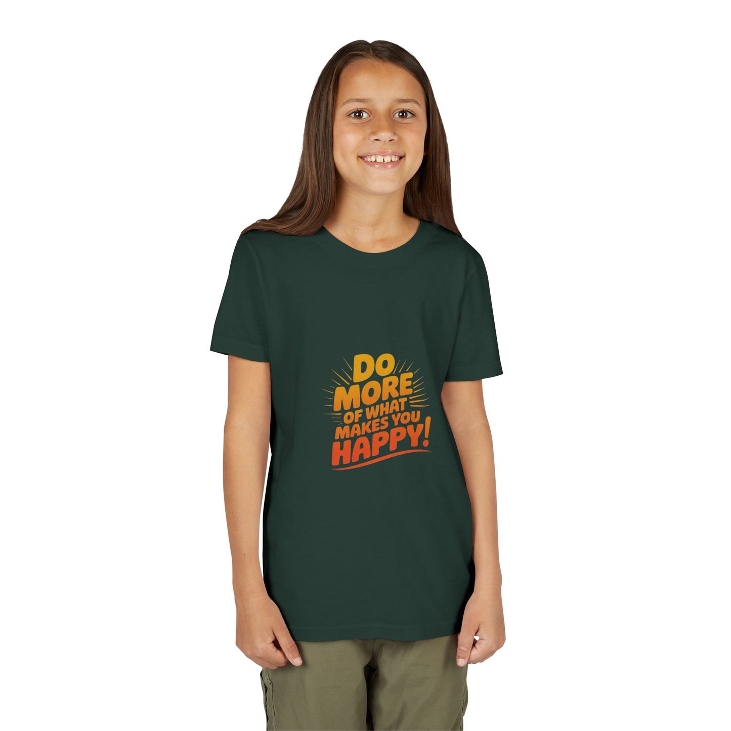 Youth Tee — “Do More of What Makes You Happy!” Positive Graphic Kids T‑Shirt