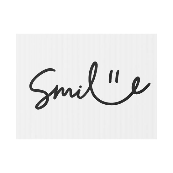 White/Black Smile Yard Sign