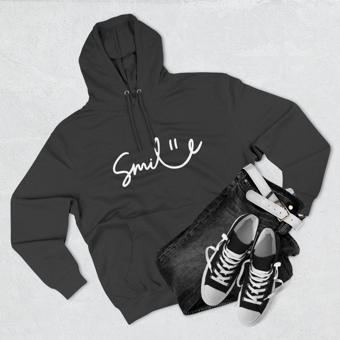 Smile Fleece Hoodie - Cozy and Stylish Pullover for Everyday Comfort