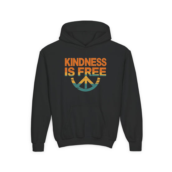 Kindness Is Free Youth Hoodie - Inspirational Heavy Blend Sweatshirt