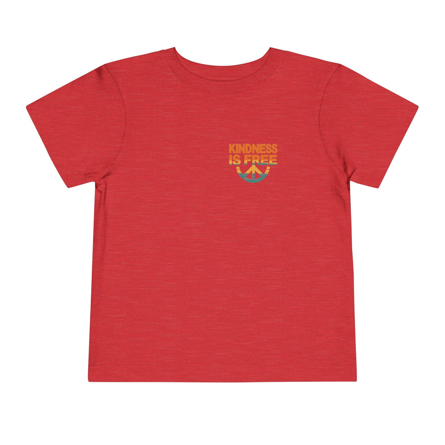 Toddler Short Sleeve Tee - Kindness Is Free Peace Design